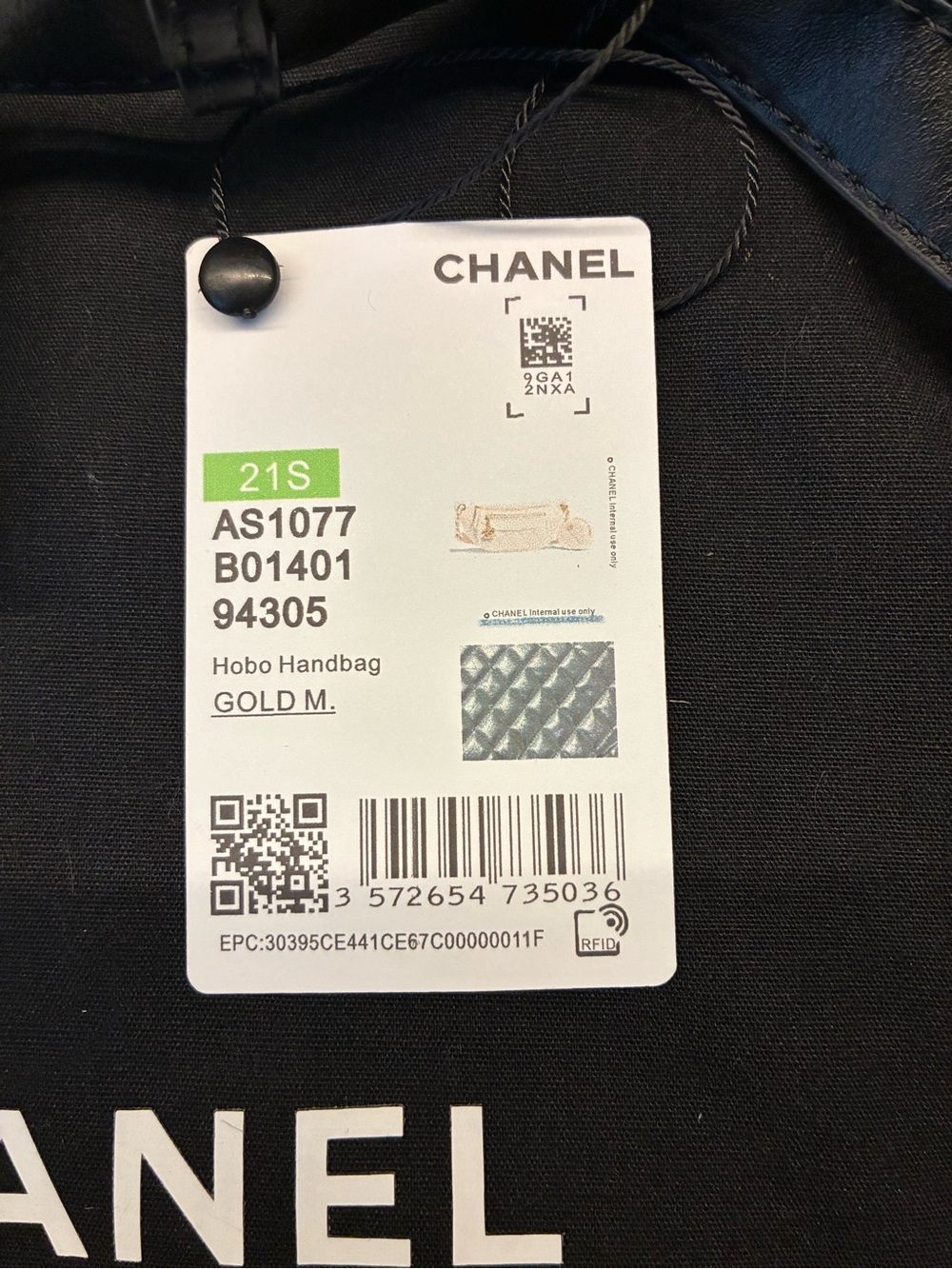 CHANEL Black Quilted Leather Crossbody with Gold Chain Accents - Picture 2 of 3